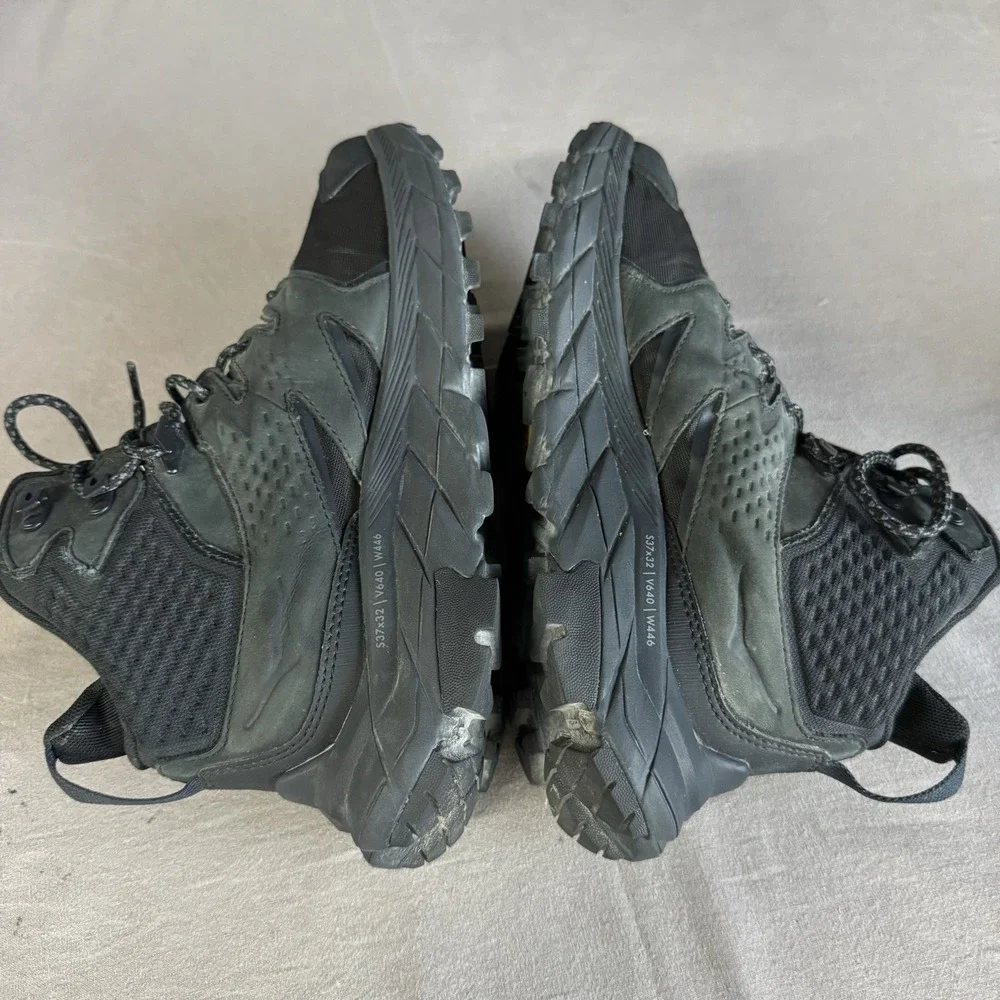 Size 8D - Hoka One One Anacapa Mid Black Gore-Tex GTX Hiking Boots 1122018 BBLC